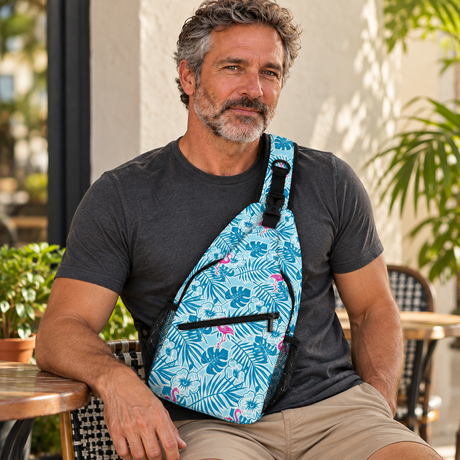 Rad Palm Flockstar sling bag portrait-15