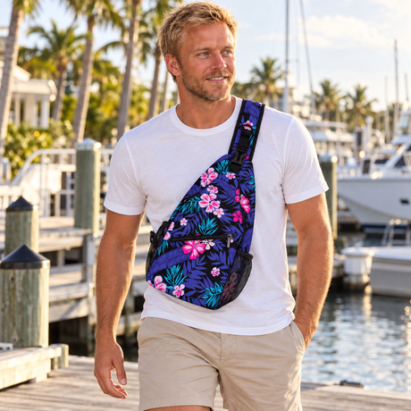 Tropical sling bag at the marina-16