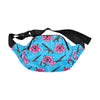 High Capacity Hibiscus Blue Fanny Pack