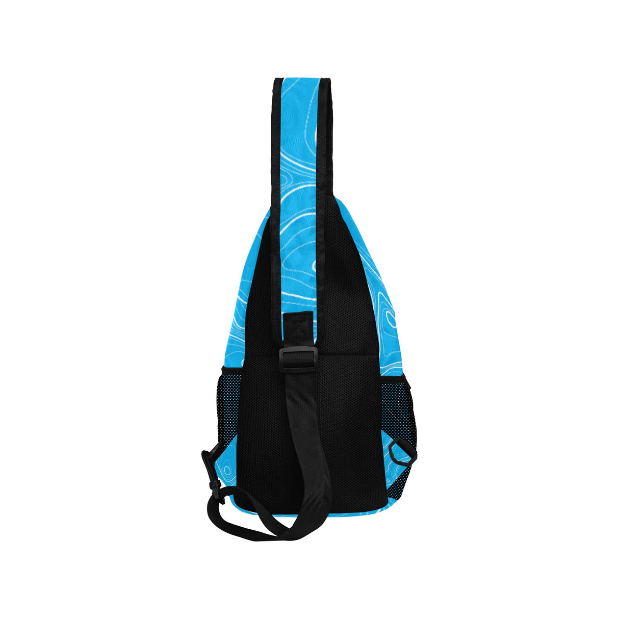 Blue Topographic Sling Bag