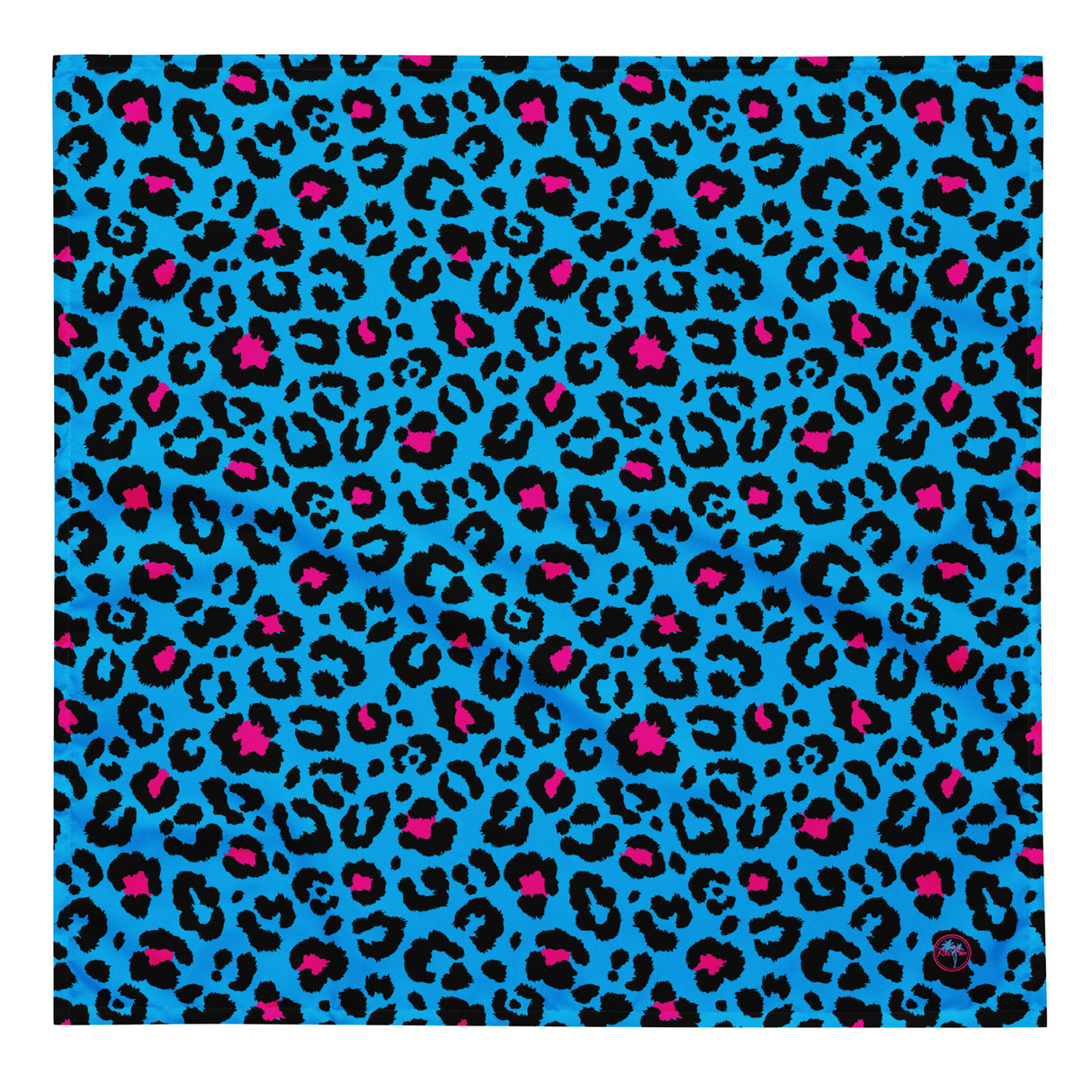 Bandana de leopardo azul