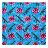 Bandana azul hibisco de gran capacidad