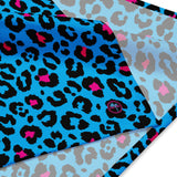 Bandana de leopardo azul