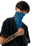 Bandana de leopardo azul