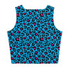 Load image into Gallery viewer, Blue Leopard Crop Top