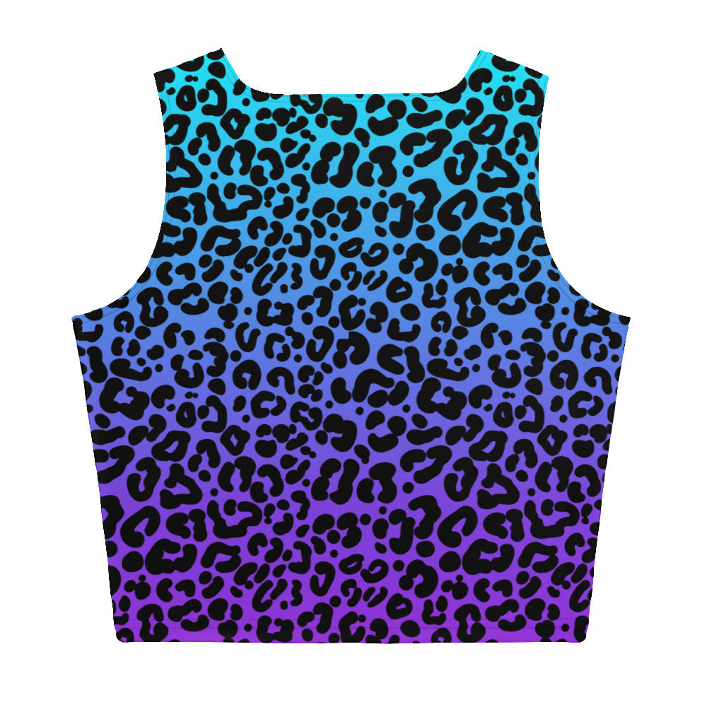 Top corto con estampado de leopardo ombré