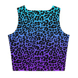 Top corto con estampado de leopardo ombré