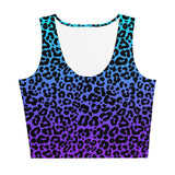 Top corto con estampado de leopardo ombré