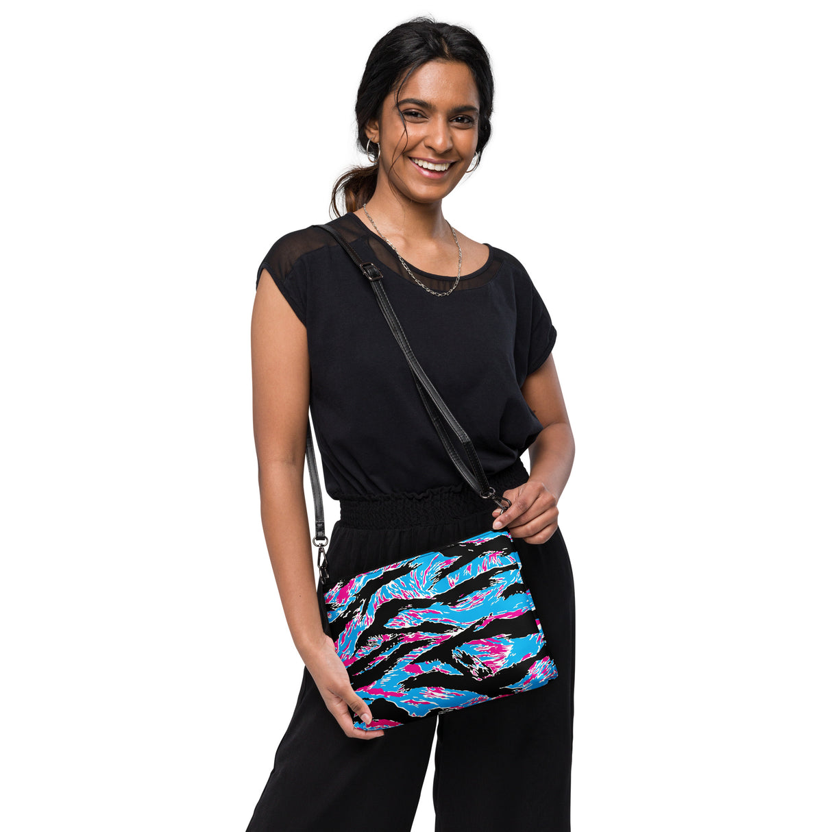 Bolso bandolera con rayas de tigre de Miami