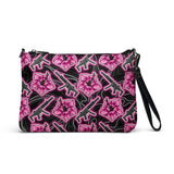 Bolso bandolera de neón negro Hibiscus de gran capacidad