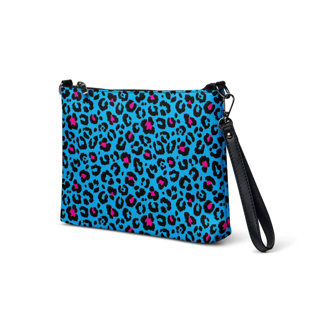 Bolso bandolera de leopardo azul