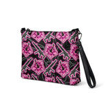 Bolso bandolera de neón negro Hibiscus de gran capacidad