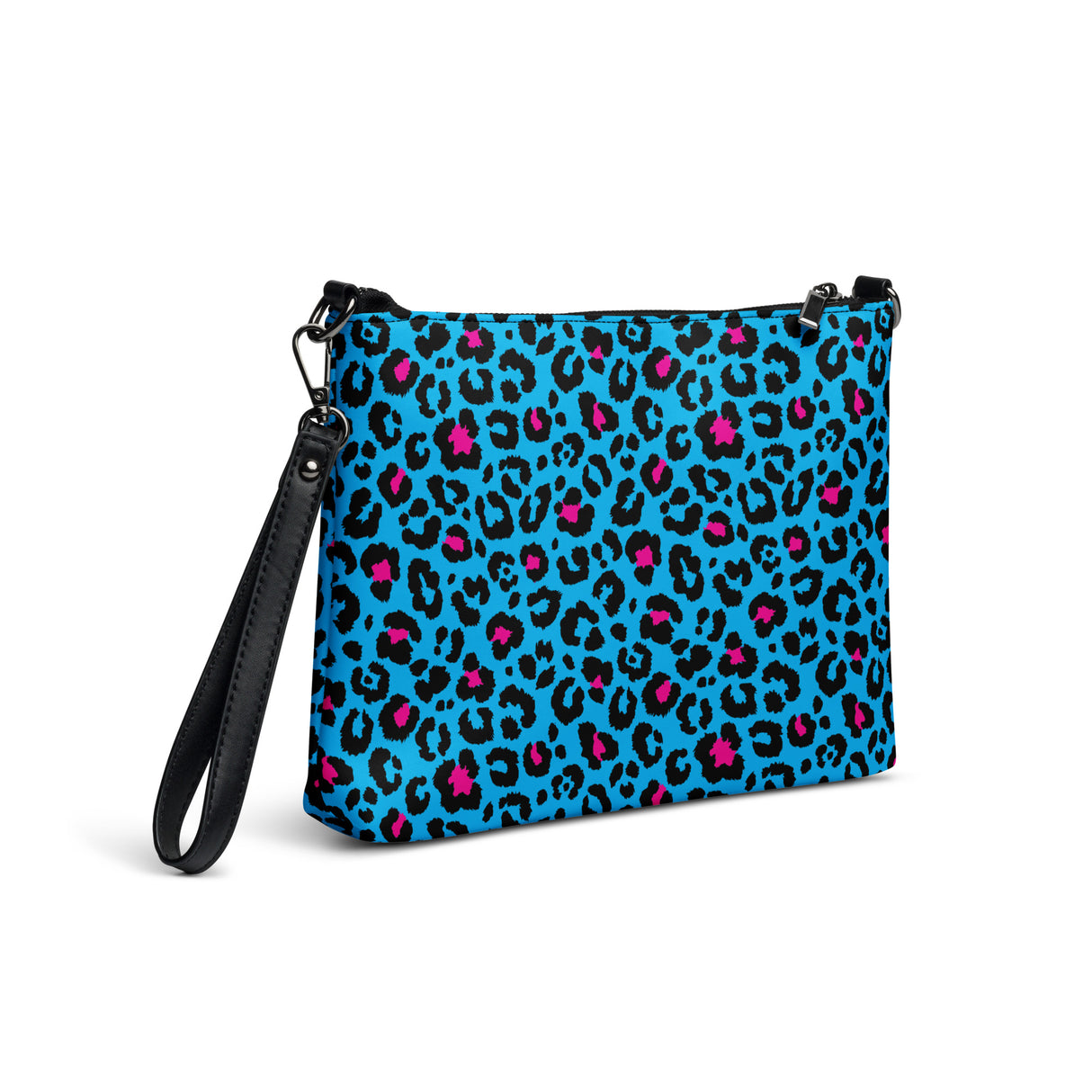 Bolso bandolera de leopardo azul