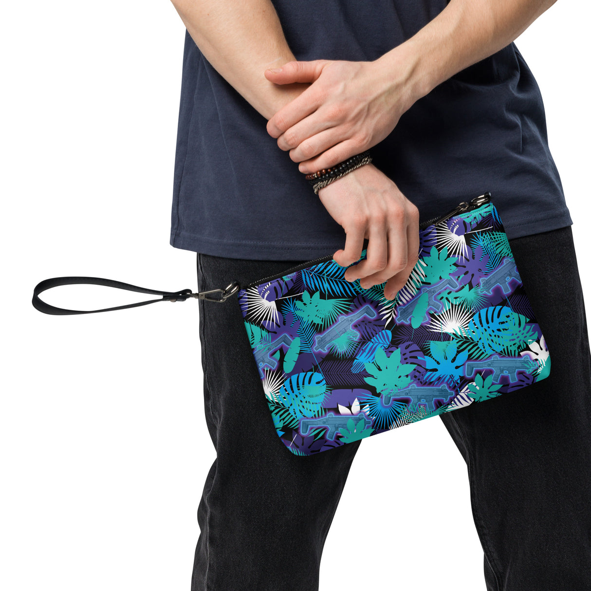 Bolso bandolera con diseño de escorpión de neón