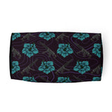 High Capacity Hibiscus Grape and Teal Duffle Bag