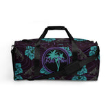 High Capacity Hibiscus Grape and Teal Duffle Bag