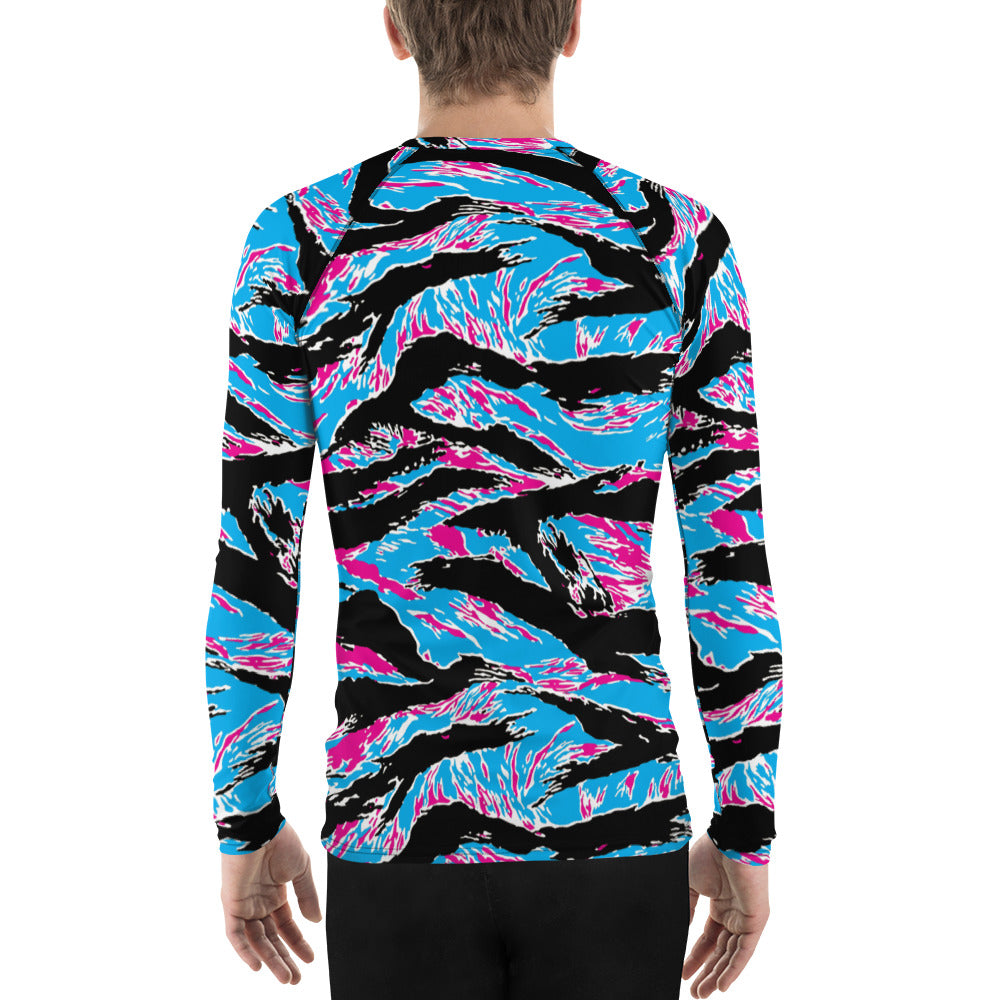 Miami Tiger Stripe Men's Rash Guard