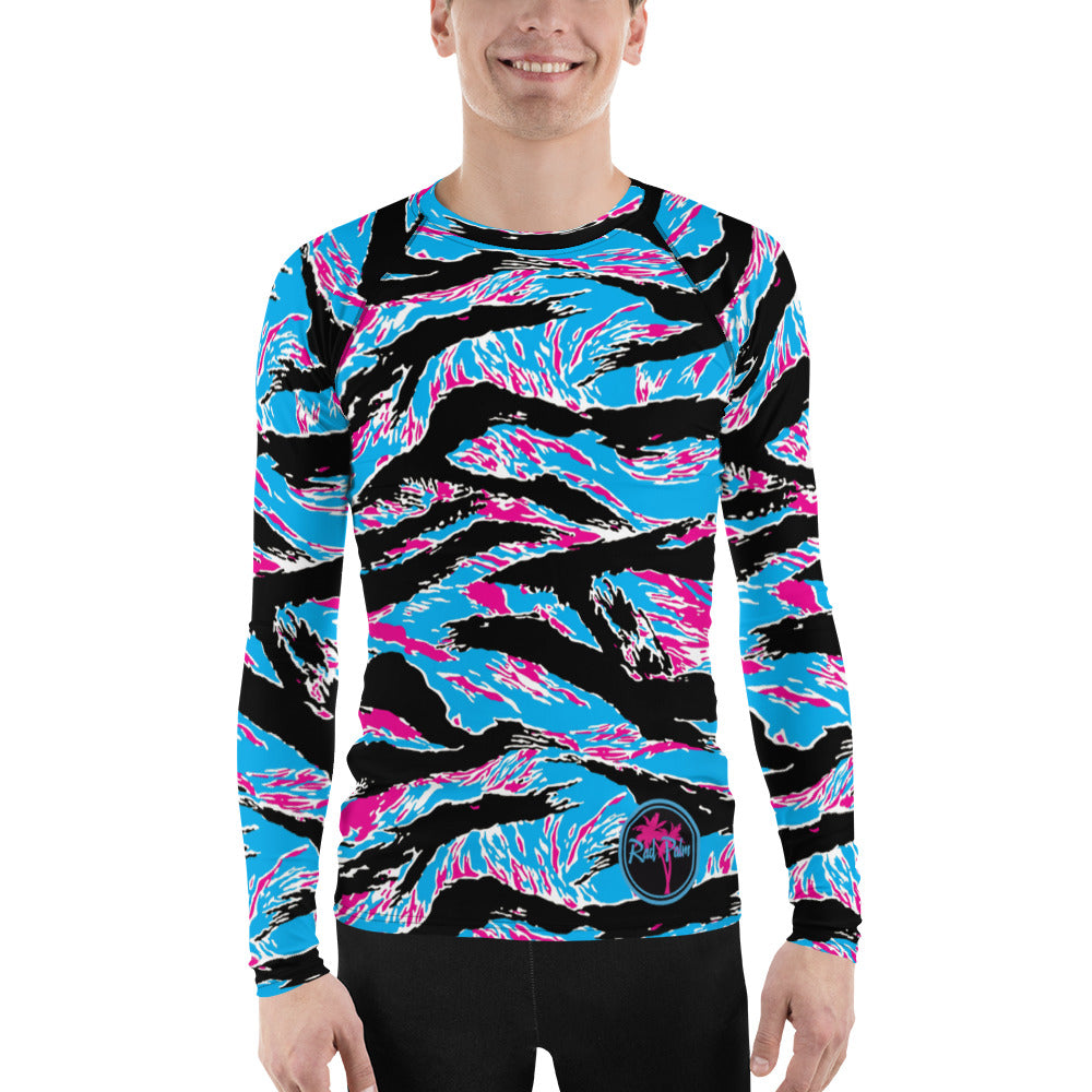 Miami Tiger Stripe Men's Rash Guard