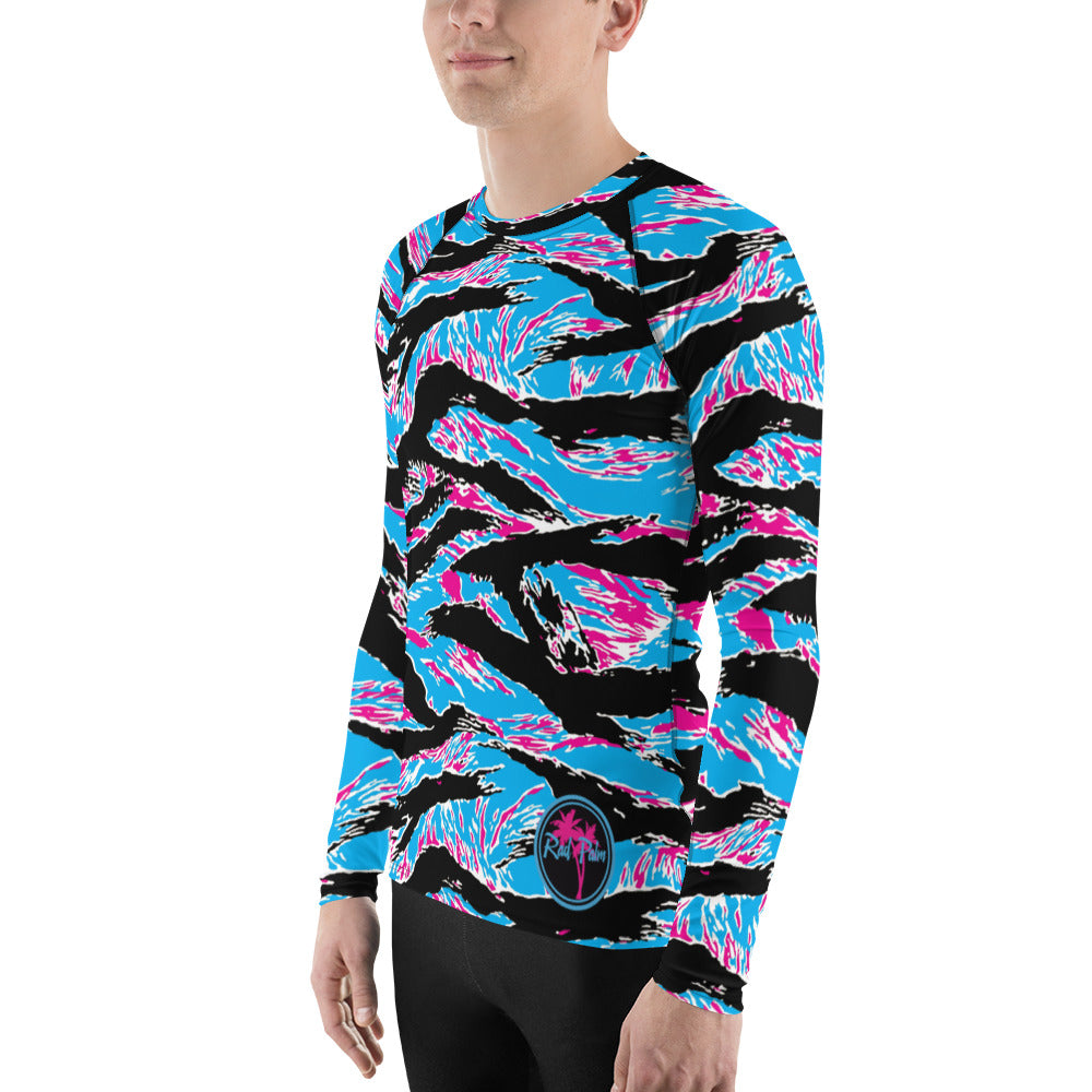 Miami Tiger Stripe Men's Rash Guard