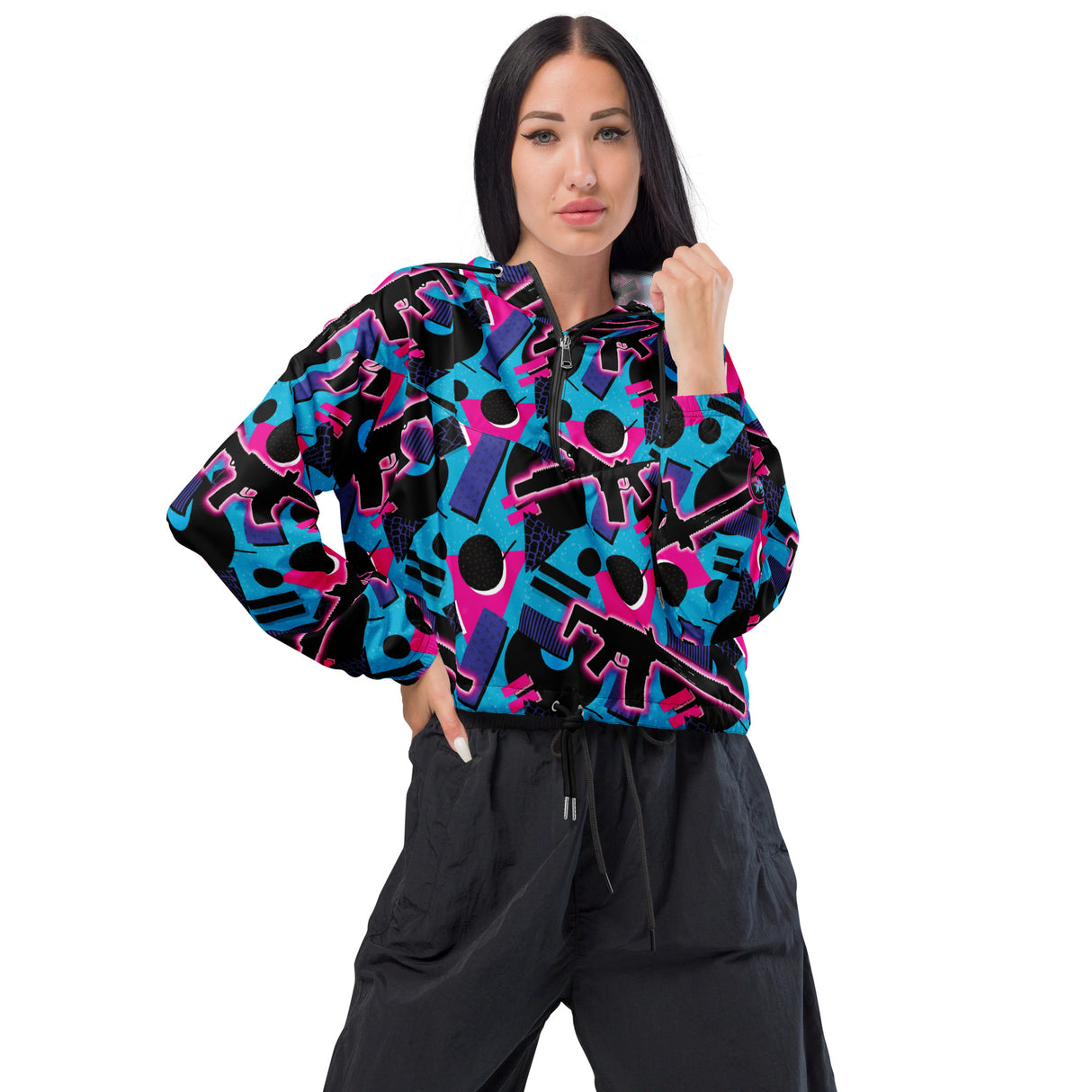 Chaqueta cortavientos corta para mujer Honey Badger