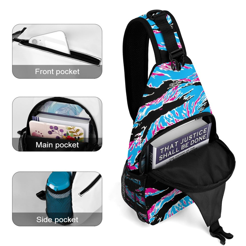 Miami Tiger Stripe Blue Sling Bag