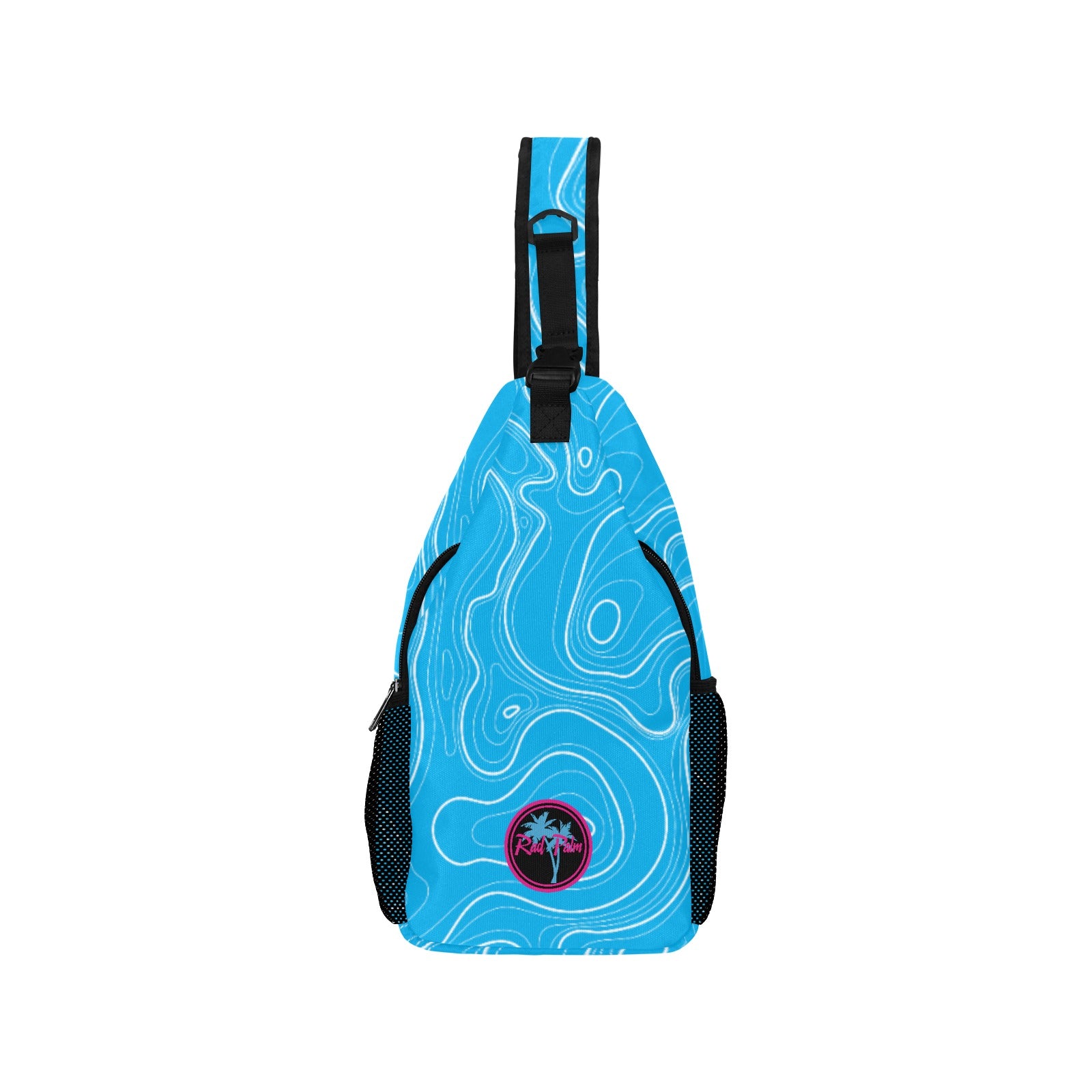 Blue Topographic Sling Bag