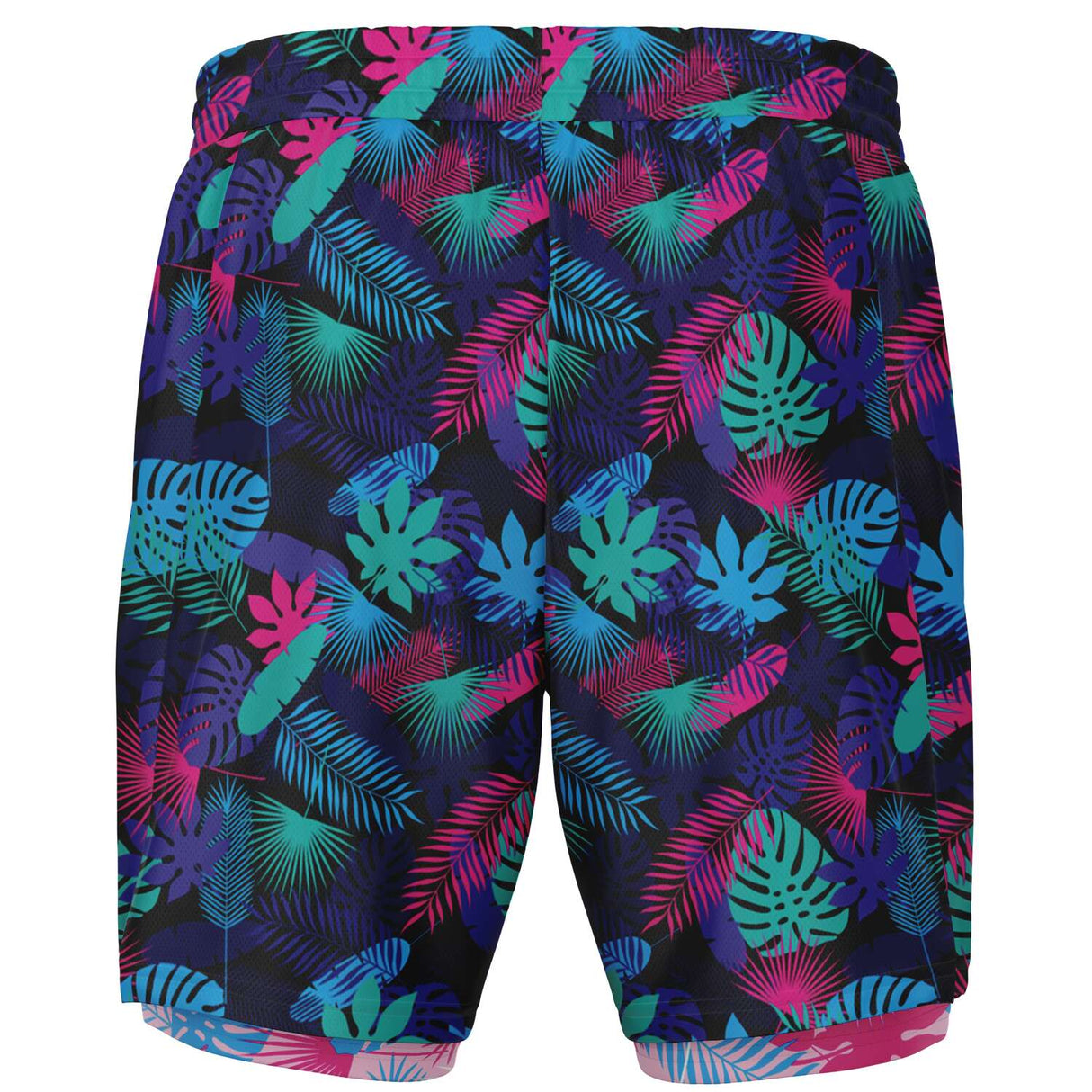 Pantalones cortos 2 en 1 Neon Jungle de Rad Palm para hombre 