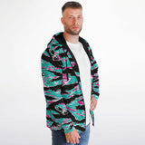 Miami Tiger Stripe Microfleece Ziphoodie