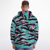 Miami Tiger Stripe Microfleece Ziphoodie