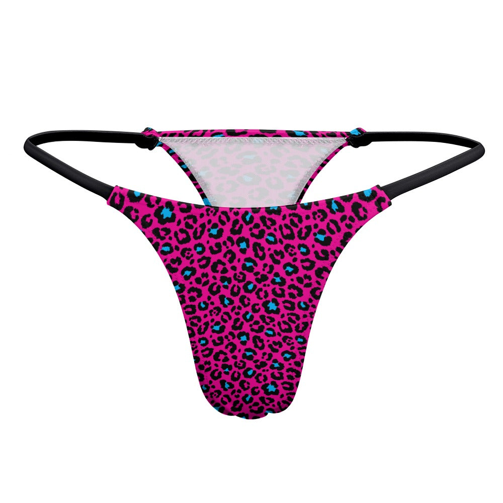 Tanga de leopardo rosa