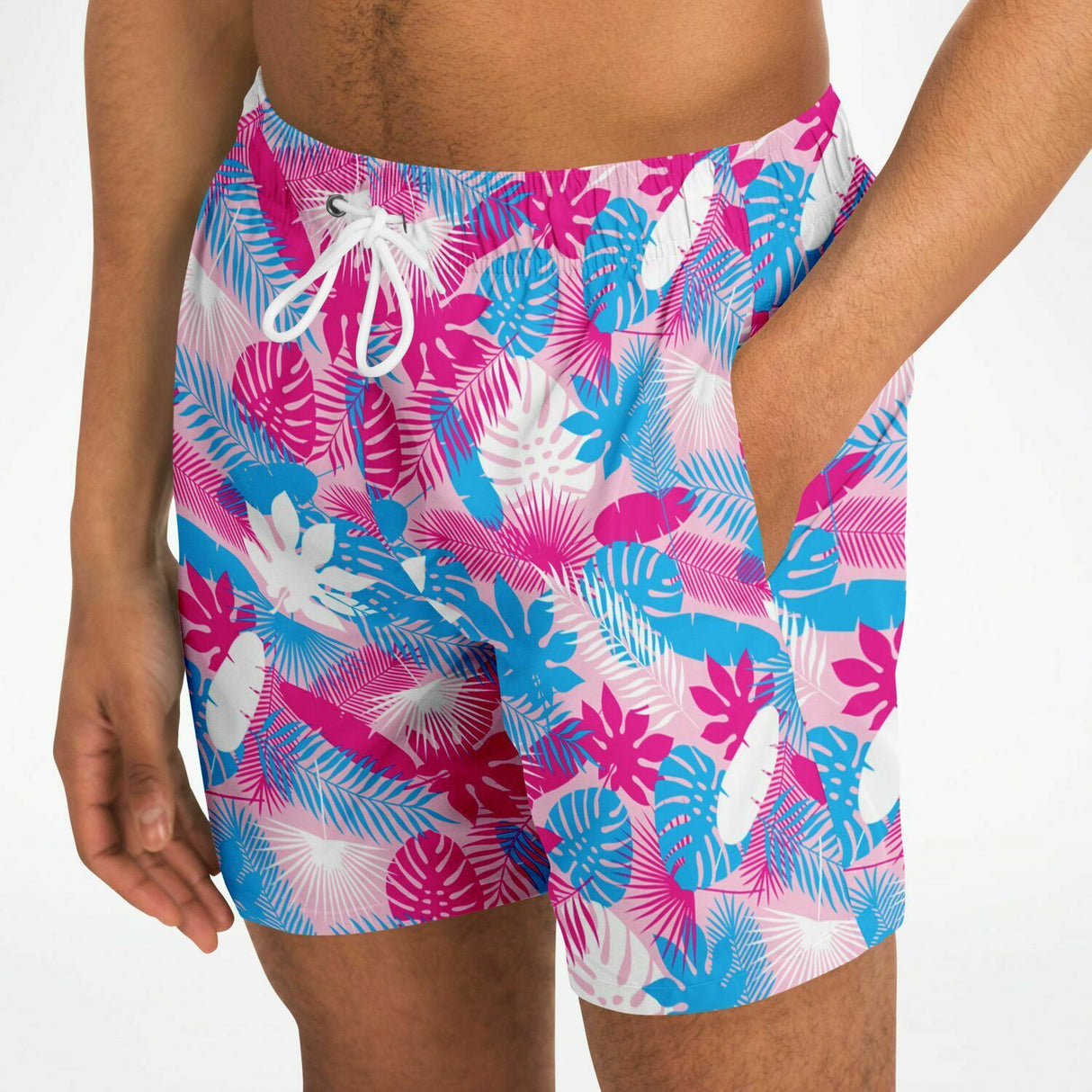 Bañador para hombre en color rosa neón de Rad Palm Jungle