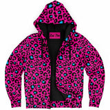 Pink Leopard Microfleece Ziphoodie