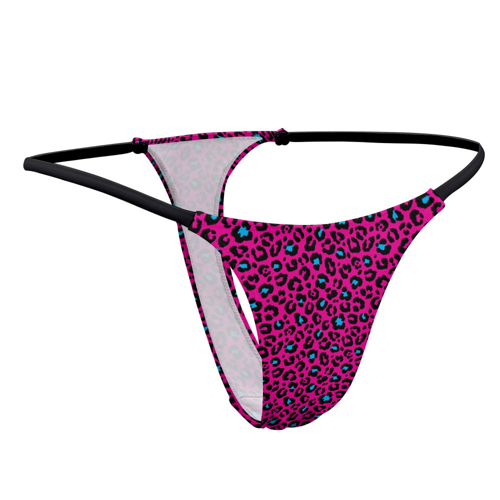 Tanga de leopardo rosa