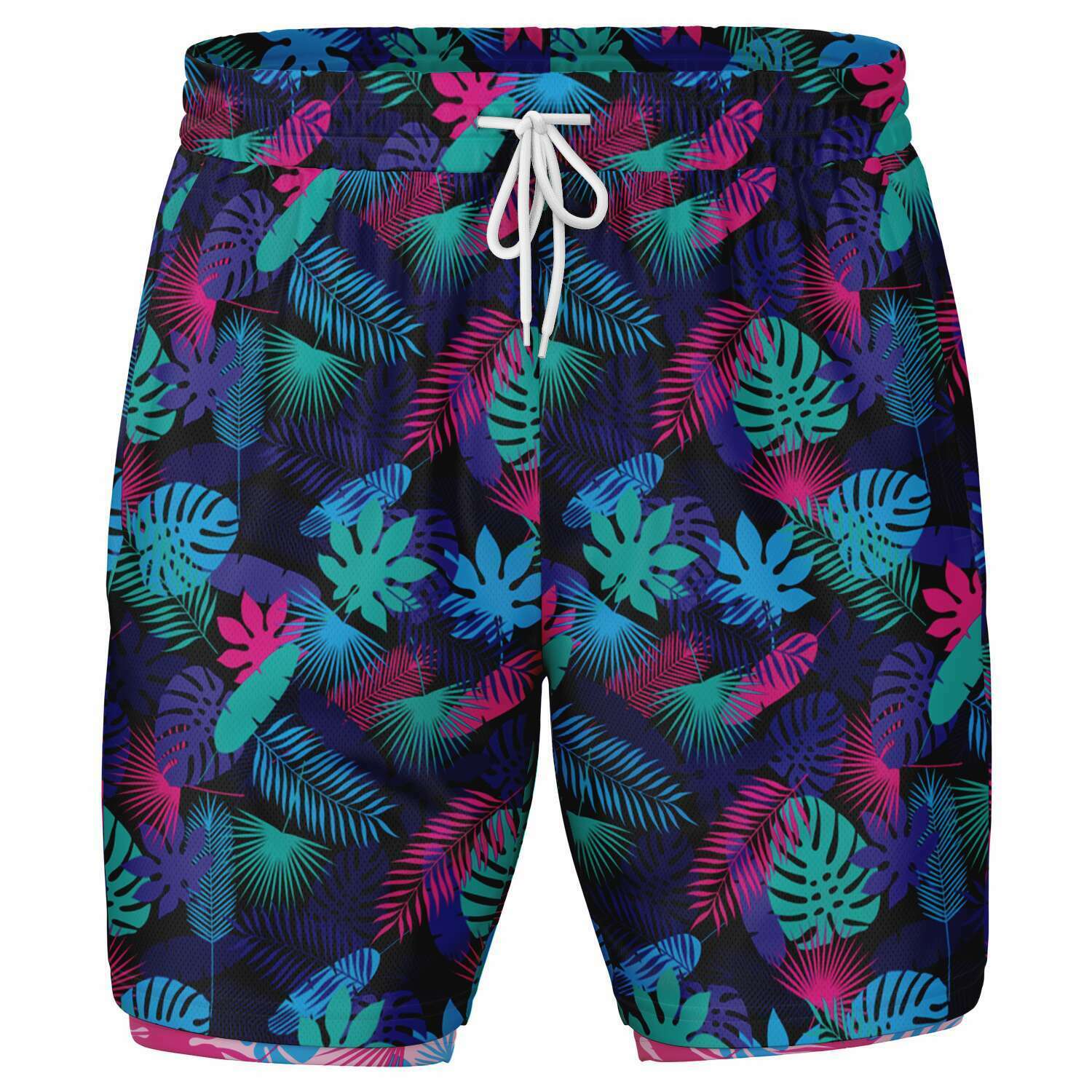 Rad Palm Neon Jungle Men's 2-in-1 Shorts
