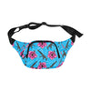 High Capacity Hibiscus Blue Fanny Pack