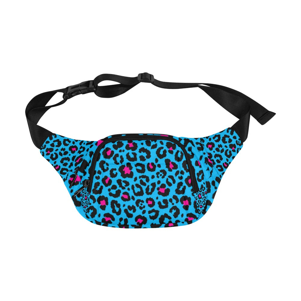 Blue Leopard Fanny Pack