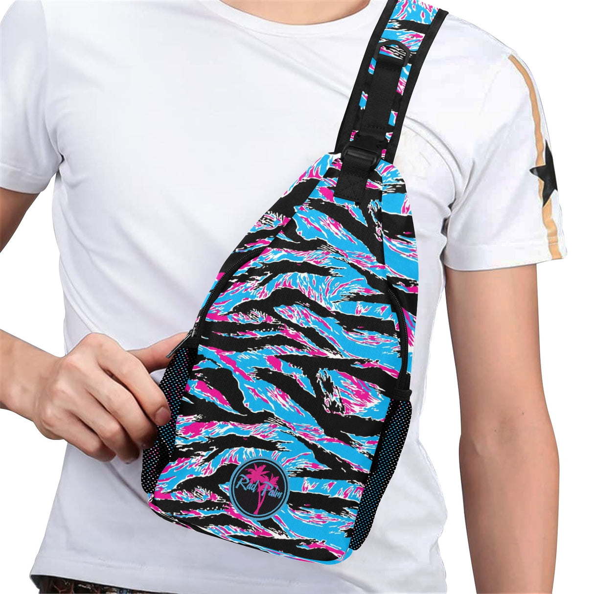 Bolso bandolera con rayas de tigre de Miami