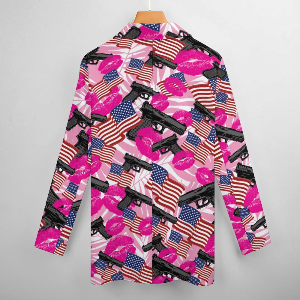 La chaqueta de traje informal de Barbie Patriot