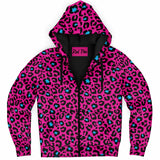 Pink Leopard Microfleece Ziphoodie