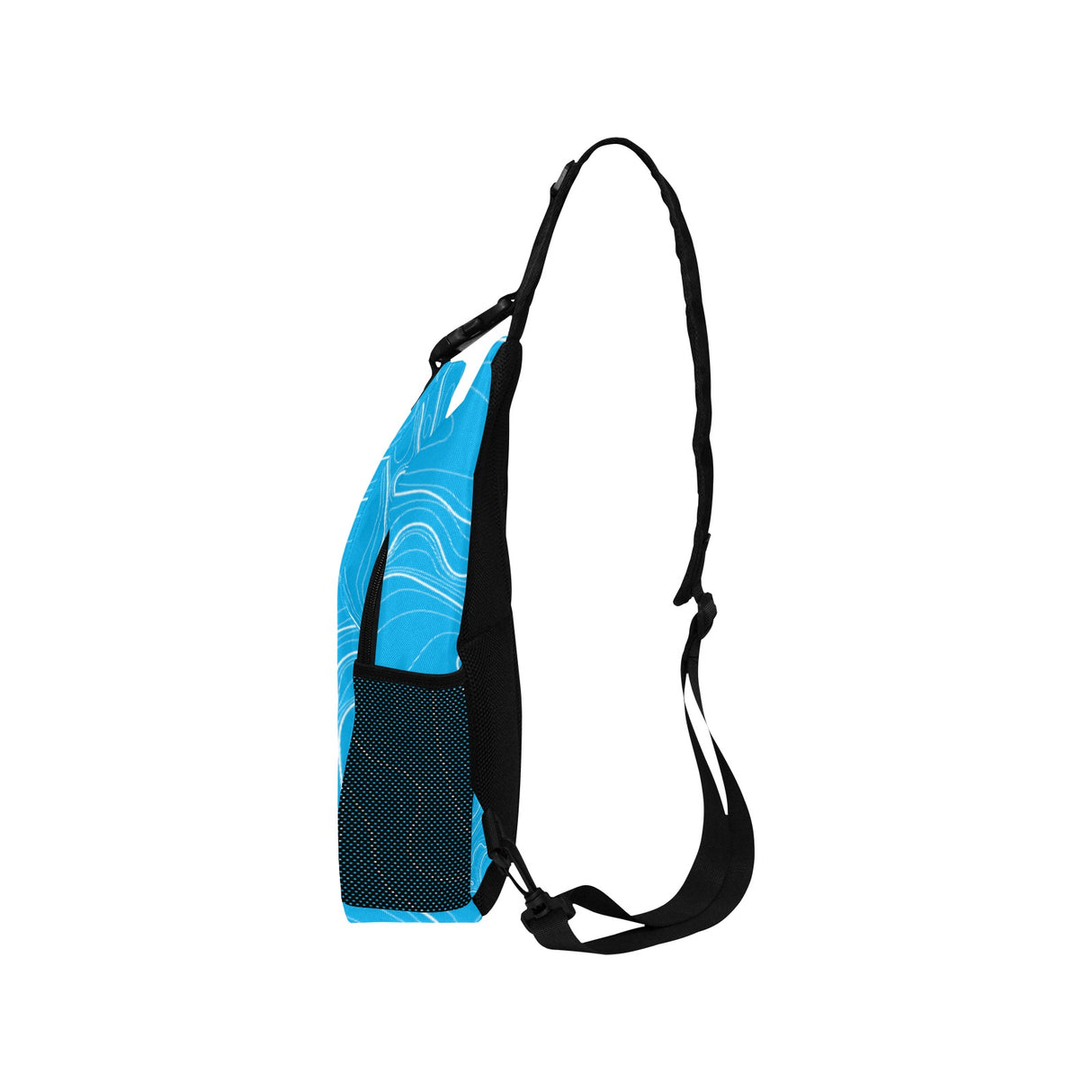 Blue Topographic Sling Bag