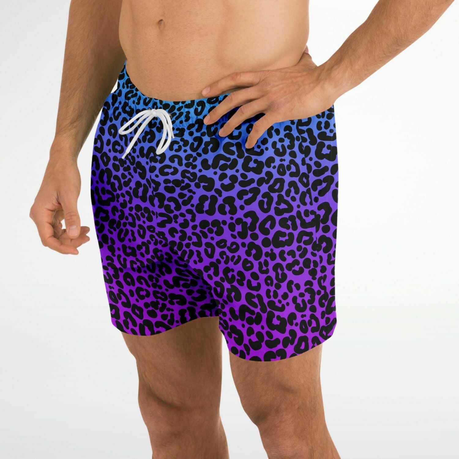 Rad Palm Men's Ombre Leopard Swim Trunks