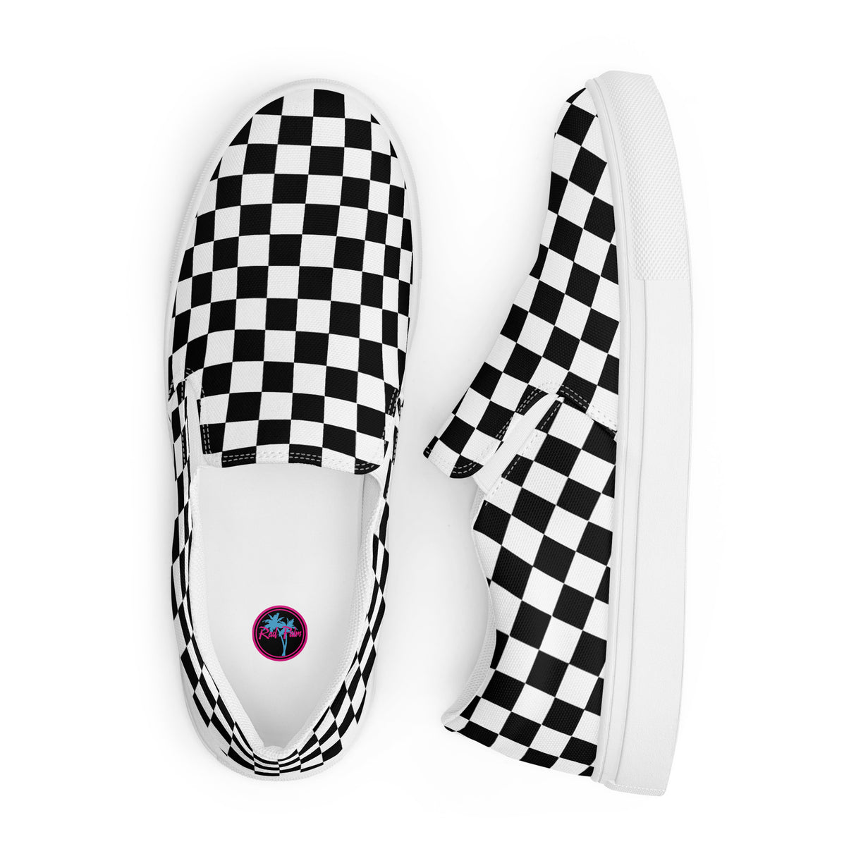 Checkered Men’s Slip-On Canvas Shoes