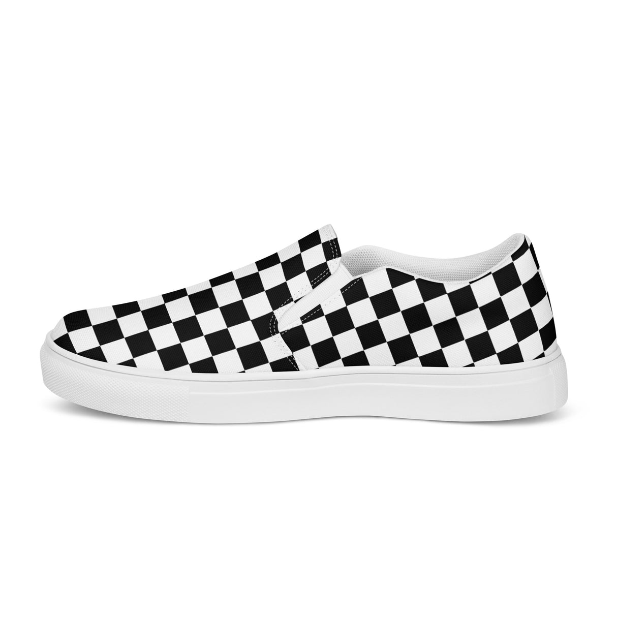 Checkered Men’s Slip-On Canvas Shoes