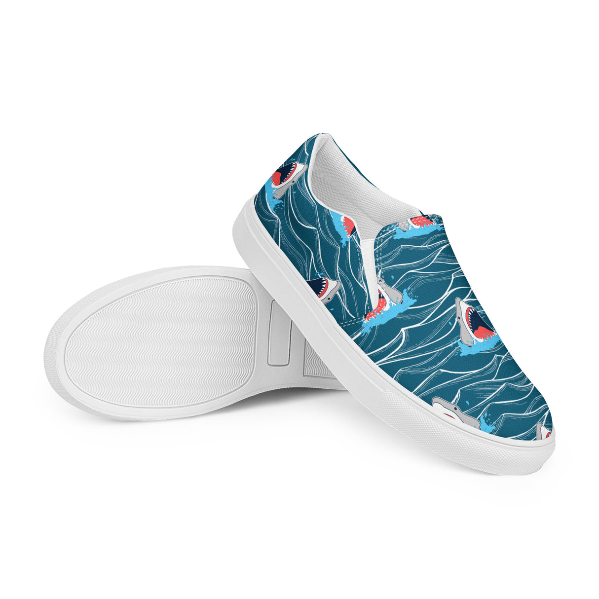 Rad Palm Shark Bait 2 Men’s Slip-On Canvas Shoes