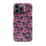 High Capacity Hibiscus Black Neon Snap Case for iPhone®