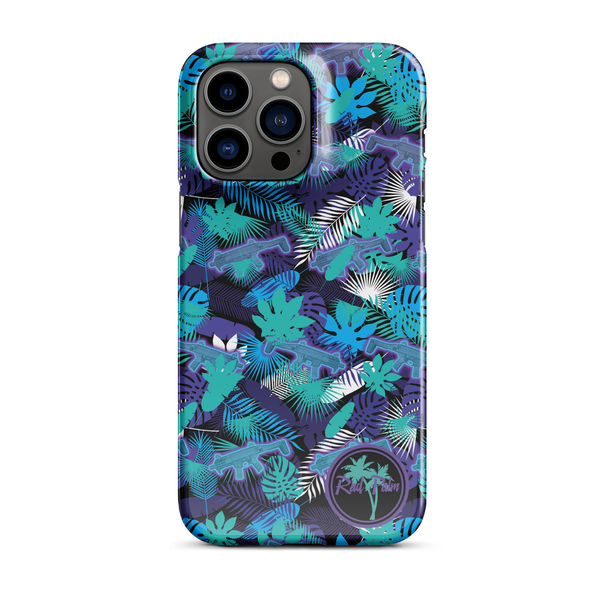 Estuche a presión con diseño de escorpión neón para iPhone®