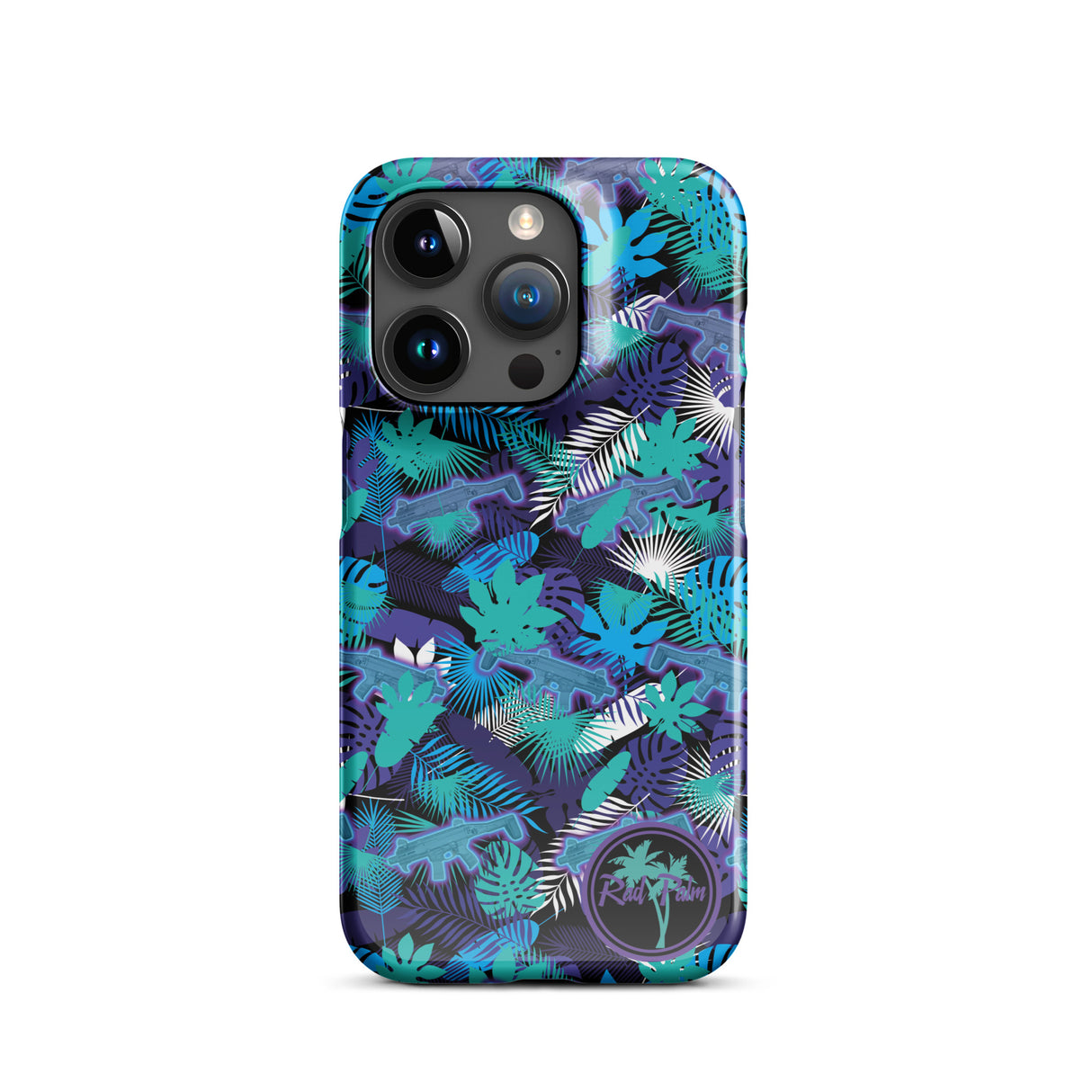 Estuche a presión con diseño de escorpión neón para iPhone®