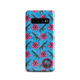 High Capacity Hibiscus Blue Snap Case For Samsung®