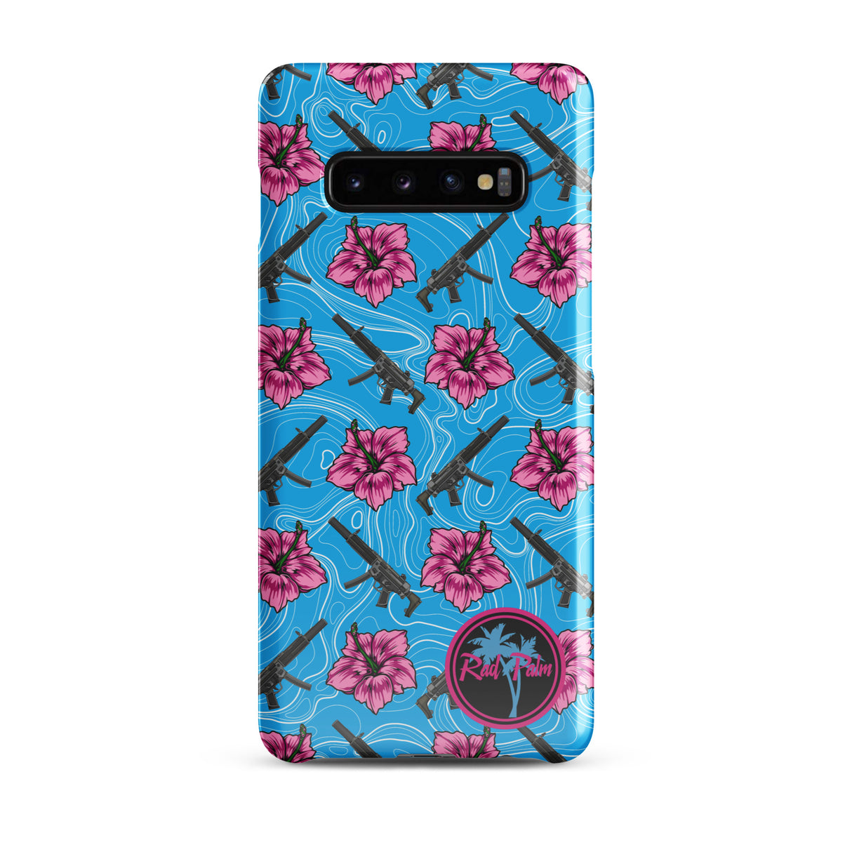 High Capacity Hibiscus Blue Snap Case For Samsung®