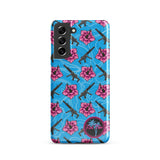 High Capacity Hibiscus Blue Snap Case For Samsung®